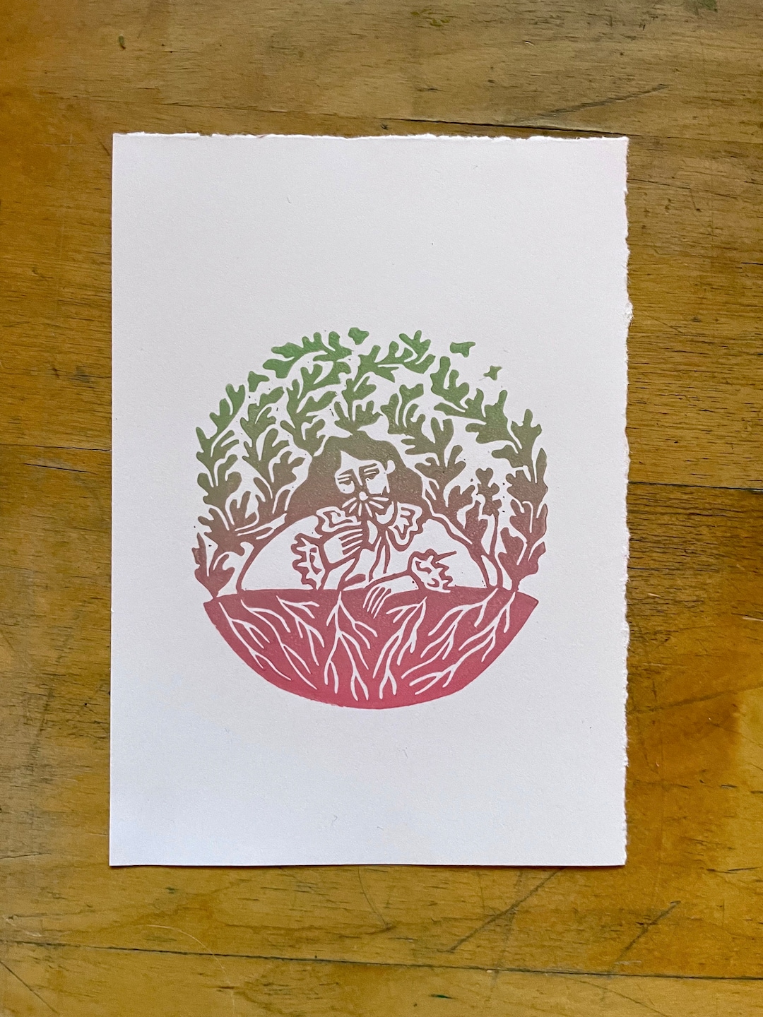 Spring Break Linocut Spring - Limited Edition Handmade Linocut Print - Etsy
