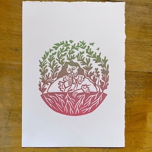 Spring - Limited Edition Handmade Linocut Print