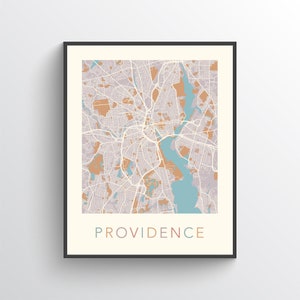 Providence Map, Providence RI, Providence Poster, Providence Print, Providence City Map, Providence Art, Providence Street Map, Providence
