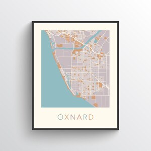 Oxnard Map Print, Oxnard CA, Oxnard City Map, Oxnard California, Oxnard City Print, Oxnard Gift Map, Oxnard Wall Art, Oxnard Street Map