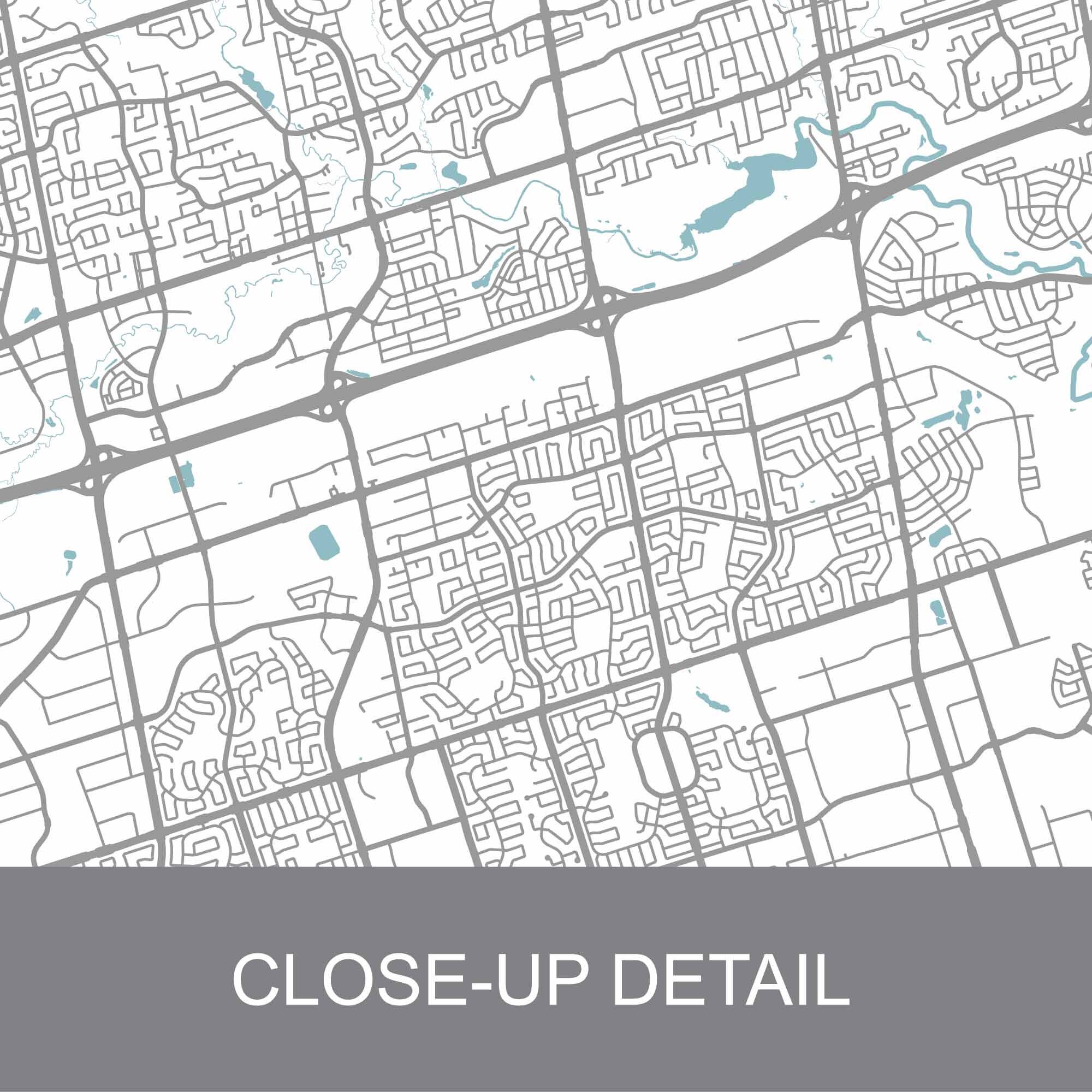 Markham Map Markham ON Markham City Map Markham Wall Art Etsy Canada