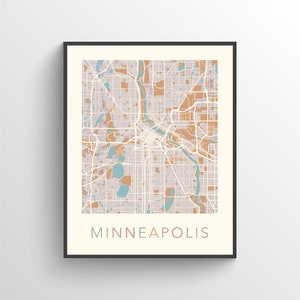 Minneapolis Map Print, Minneapolis Minnesota, Minneapolis Print, Minneapolis Map, Minneapolis Poster, Minneapolis Art, Minneapolis City Map