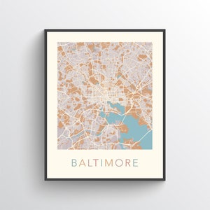 Baltimore Map Print, Baltimore Maryland, Baltimore Poster, Baltimore Print, Baltimore Map, Baltimore Art, Baltimore City Map, Baltimore MD