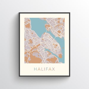 Halifax Map, Halifax NS, Halifax Poster, Halifax Print, Halifax Street Map, Halifax City Map, Halifax Art, Halifax Nova Scotia, Canada