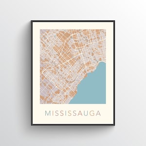 Mappa di Mississauga, Mississauga ON, Poster di Mississauga, Stampa di Mississauga, Regalo di Mississauga, Mappa della città di Mississauga, Mississauga Ontario, Canada