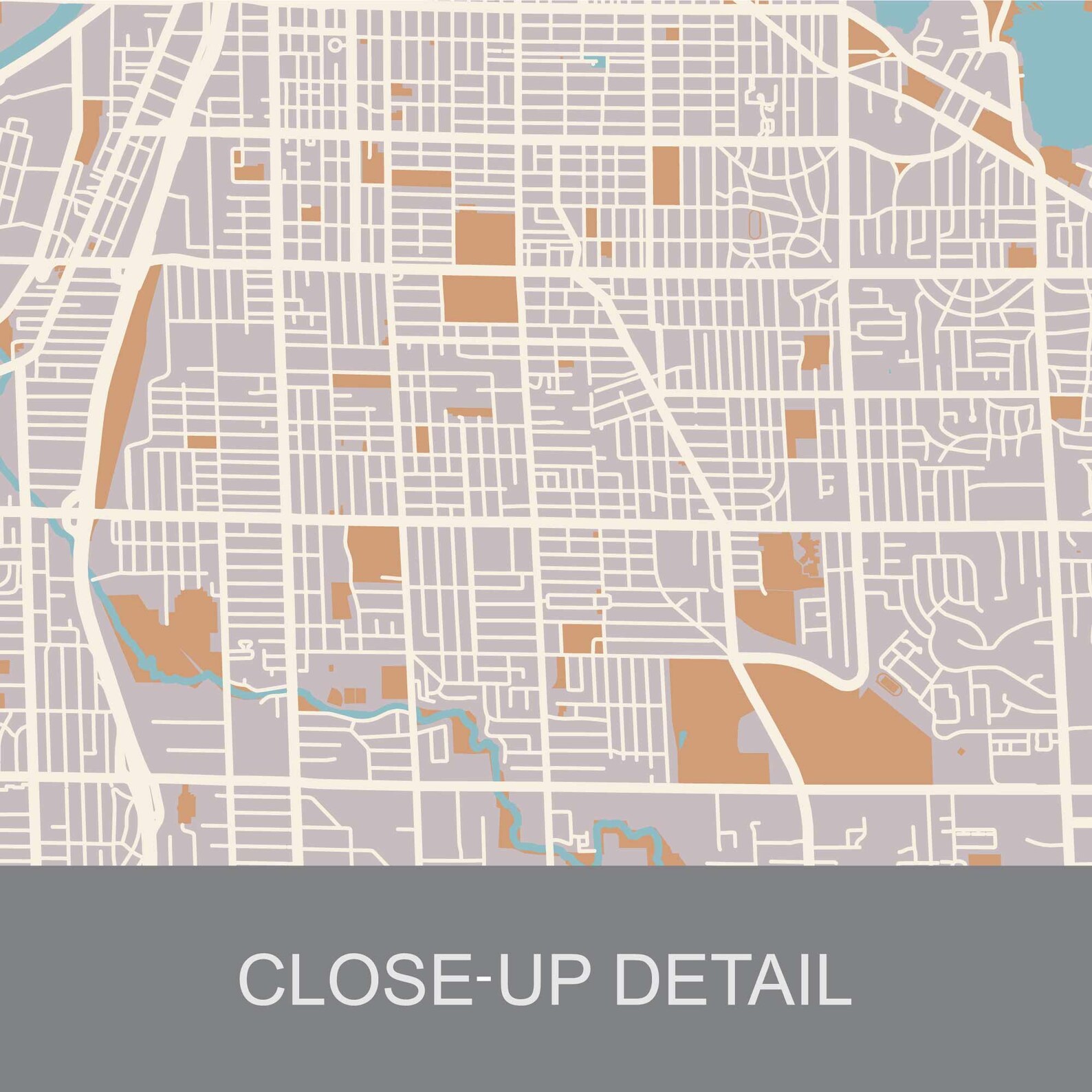 Grand Rapids Map Grand Rapids Poster Grand Rapids Print Etsy