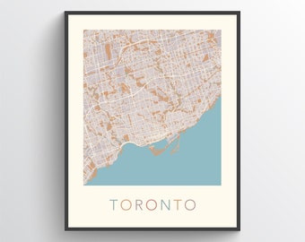Toronto-kaart, Toronto ON, Toronto-stadskaart, Toronto Wall Art, Toronto-kaart afdrukken, Toronto-poster, Toronto-cadeaukaart, Toronto Ontario, Canada