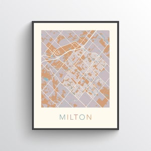 Milton Map, Milton ON, Milton City Map, Milton Poster, Milton Map Print, Milton Gift Map, Milton Ontario, Milton Wall Art, Canada
