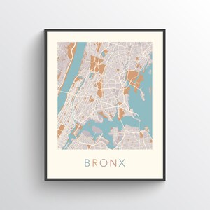 Bronx Map Print, Bronx NY, Bronx City Map, Bronx Art Print, Bronx New York, Bronx Map Art, Bronx Gift Map, Bronx Wall Art, Bronx City Print