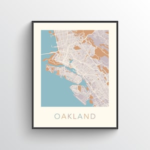 Oakland Map, Oakland California, Oakland Print, Oakland Poster, Oakland Art, Oakland City Map, Oakland Map Print, Oakland CA, Oakland, USA