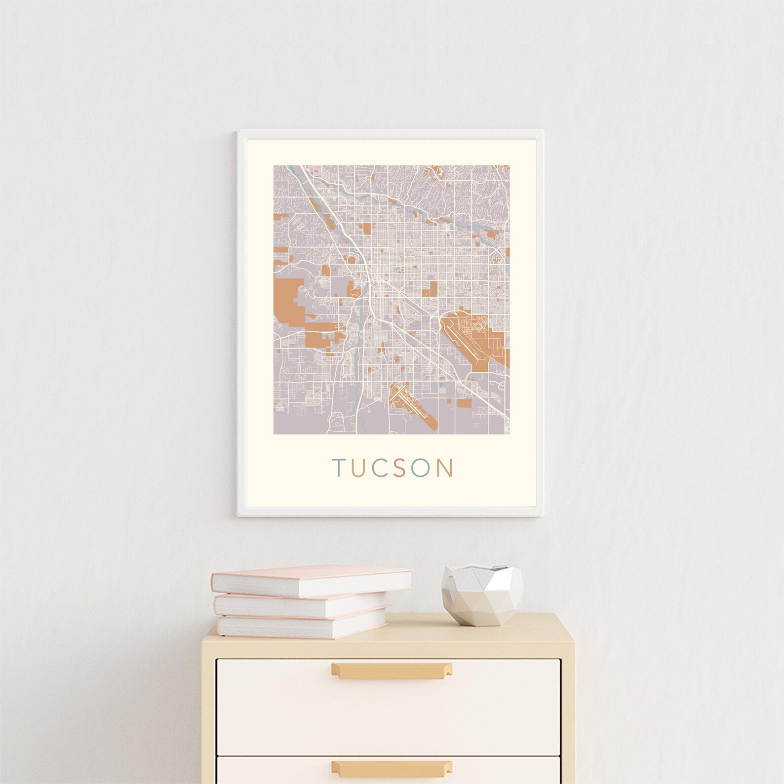 Tucson Wall Art Tucson Map Tucson Print Tucson Wall Decor Etsy