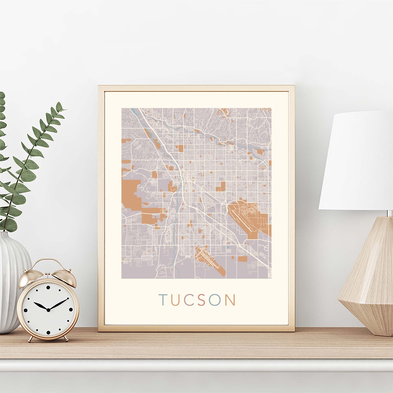 Tucson Wall Art Tucson Map Tucson Print Tucson Wall Decor Etsy