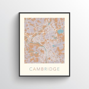 Cambridge Ontario Map, Cambridge ON, Cambridge Poster, Cambridge Print, Cambridge Gift, Cambridge City Map, Cambridge Ontario, Canada