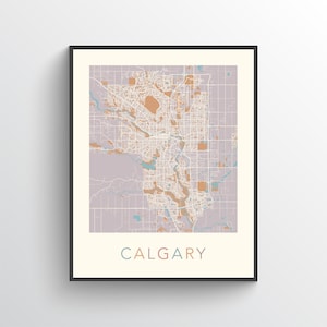 Calgary Map, Calgary AB, Calgary Poster, Calgary Print, Calgary Street Map, Calgary City Map, Calgary Art, Calgary Alberta, Canada