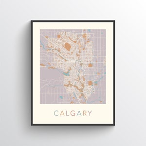 Calgary Map, Calgary AB, Calgary Poster, Calgary Print, Calgary Street Map, Calgary City Map, Calgary Art, Calgary Alberta, Canada