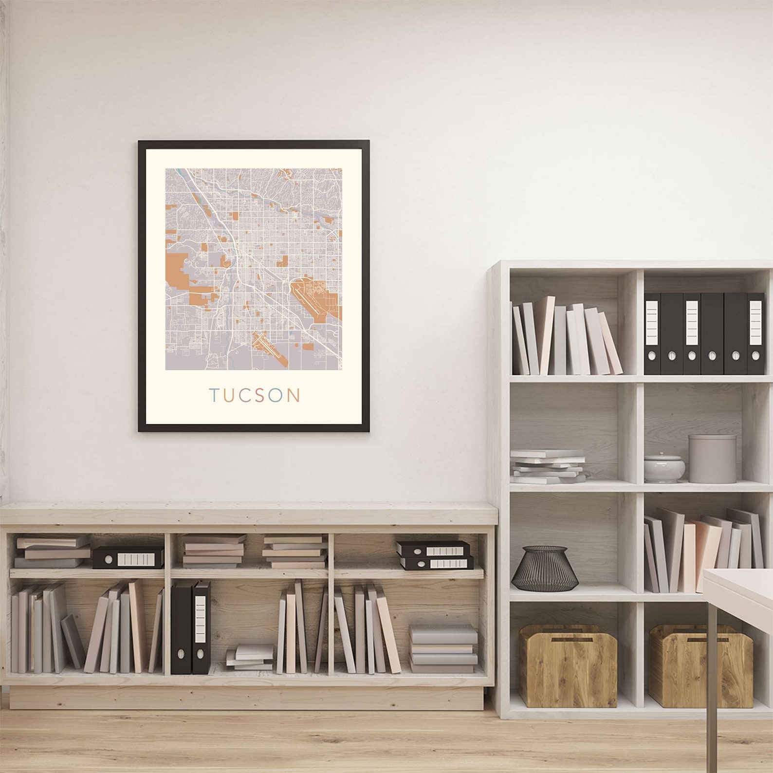 Tucson Wall Art Tucson Map Tucson Print Tucson Wall Decor Etsy