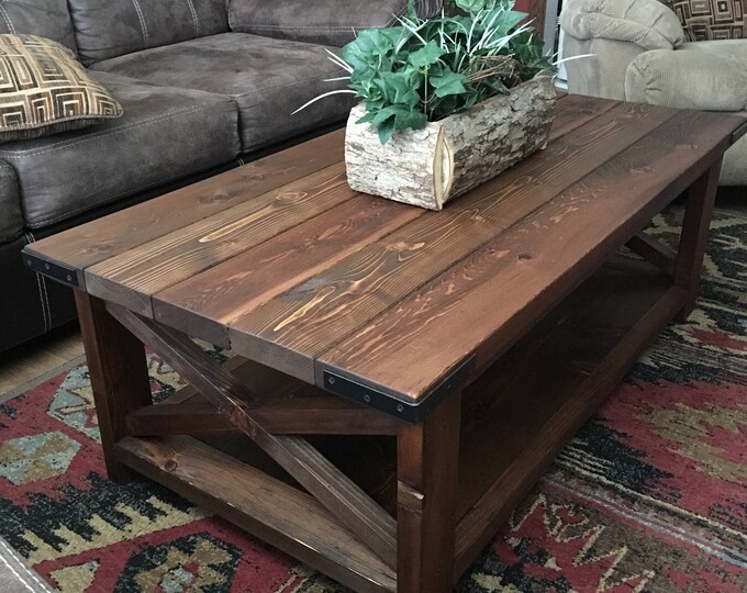 Rustic X Coffee Table Etsy