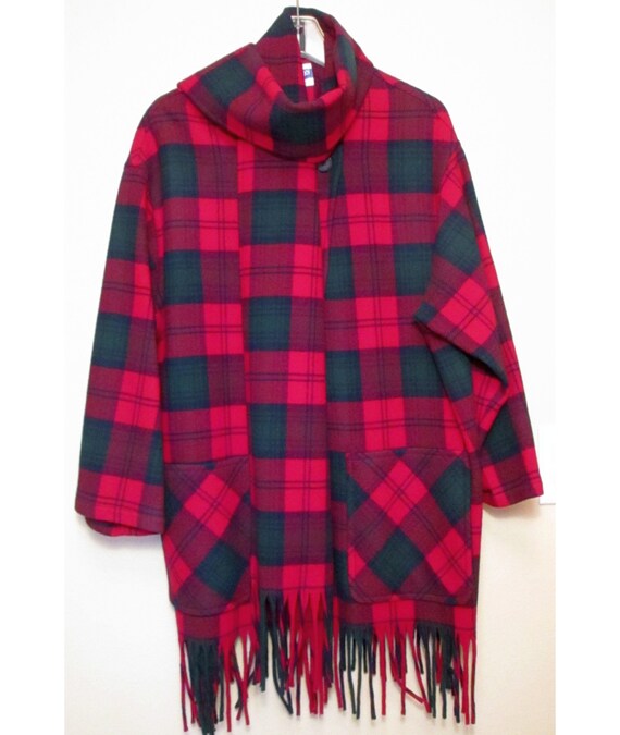 Pendleton Women's Tartan Plaid Wool Jacket Wrap wi