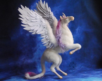 Alicorn pegasus fantasy horse posable art doll