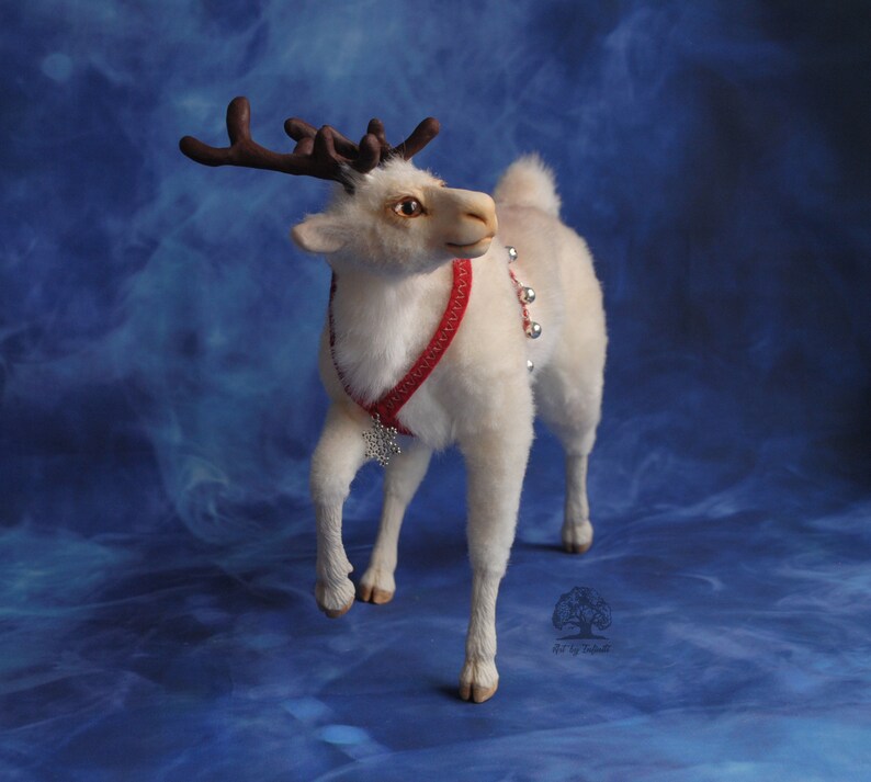 Christmas reindeer figurine Etsy