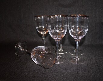 Exquisite Noritake Paris Platinum Rimmed Water Goblets - set of 6