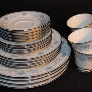 Noritake Blue Hill Fine Bone China Set for 4 Persons  (2 sets available)