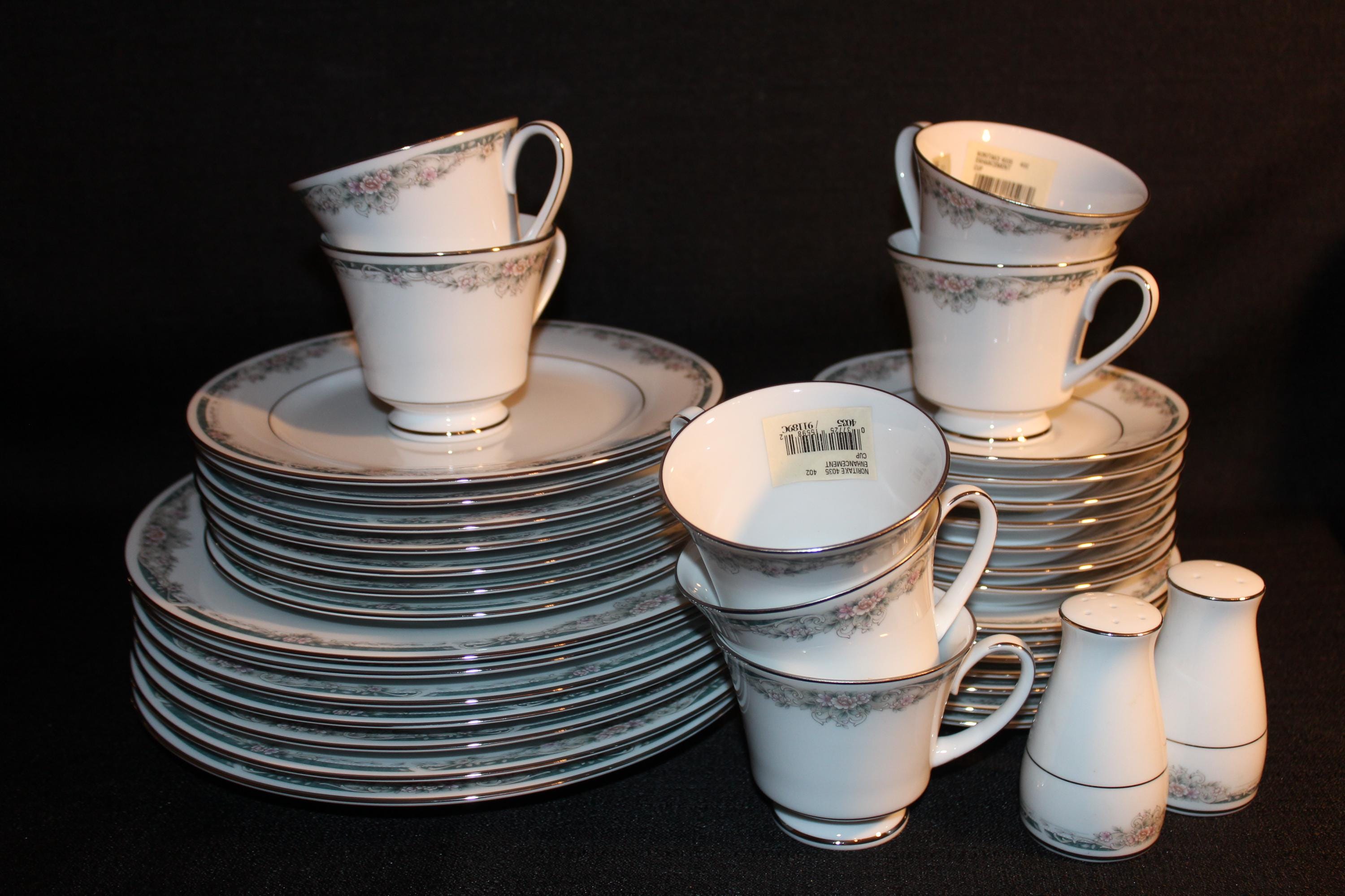 Noritake Enhancement Bone China Set for 7 Persons 4035 Pattern - Etsy