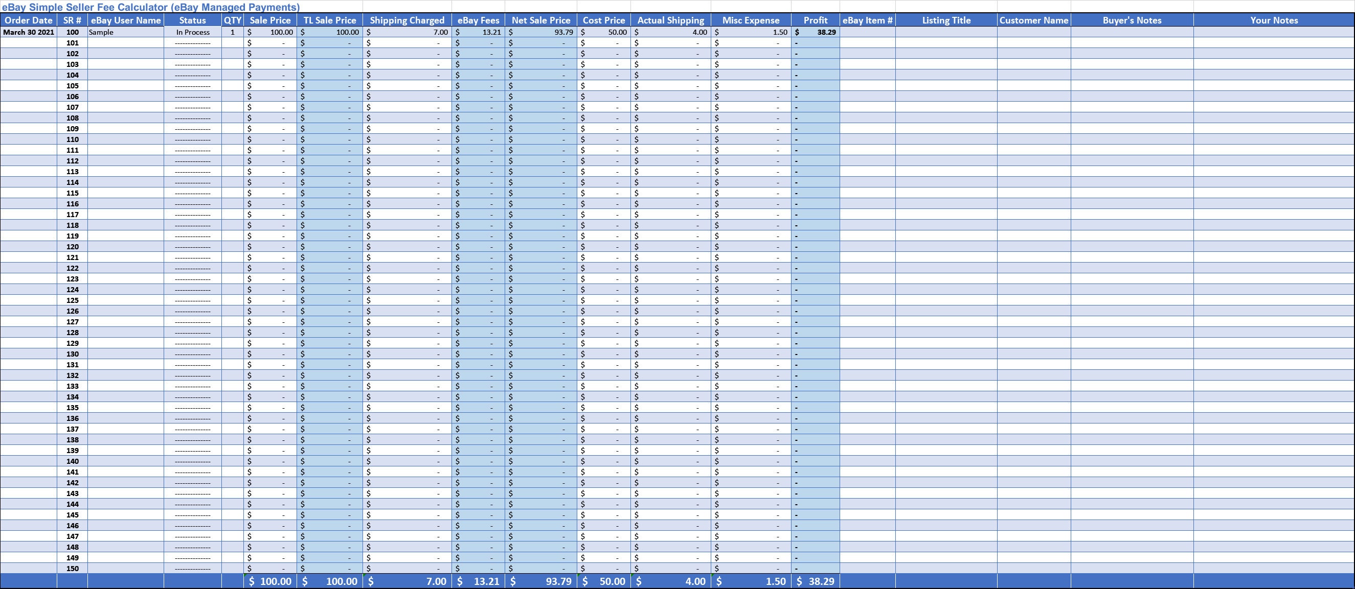 ebay profit calculator ebay profit calculator