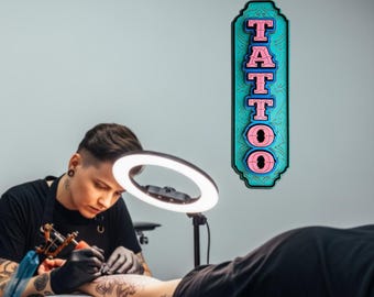Tattoo Sign, Studio Wall Decor. Original design Tattoo artists