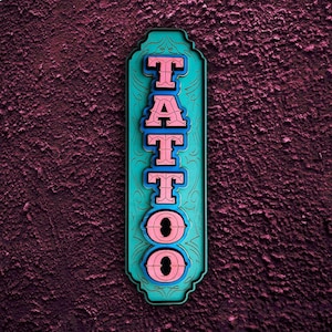 Tattoo Sign, Studio Wall Decor. Original design Tattoo artists image 2