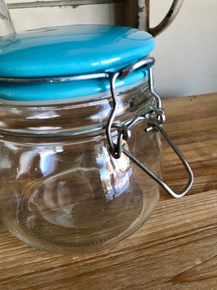 Vintage / latch / hinged / glass / jars / canisters / Etsy
