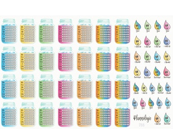 Hydration Tracker Planner Stickers