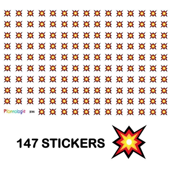 Mini Explosion Icon Stickers - Planner Stickers