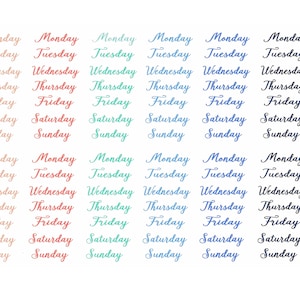 Days of the week sticker pack Sticker for Sale by Madison Elizabeth