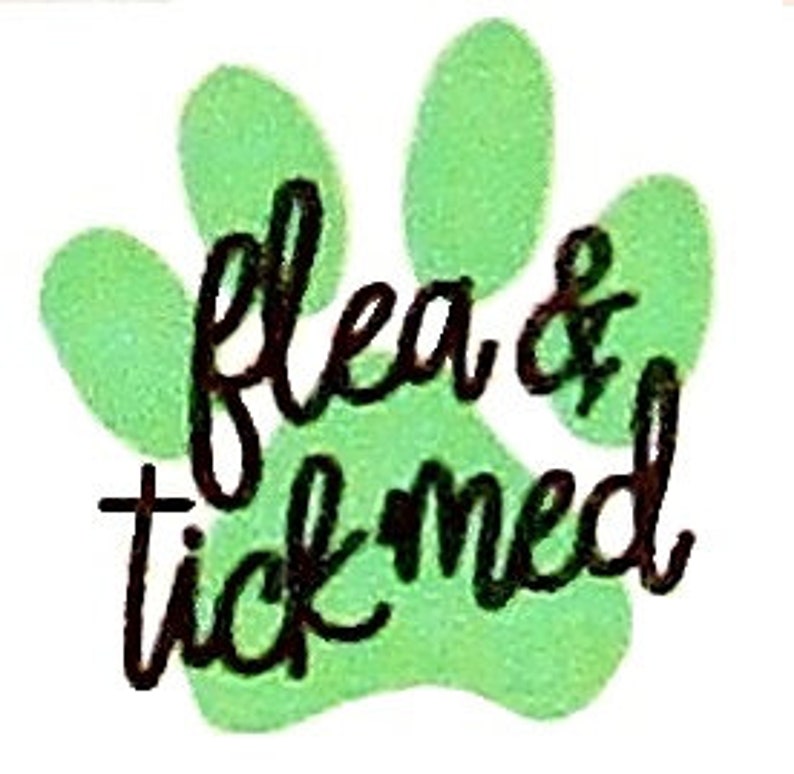 Flea and Tick Med Planner Stickers Pet Care Planner Stickers - Etsy