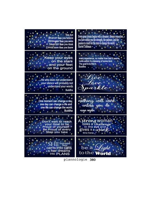 Reach for the Stars Motivational Quotes Stickers for Your - Etsy
