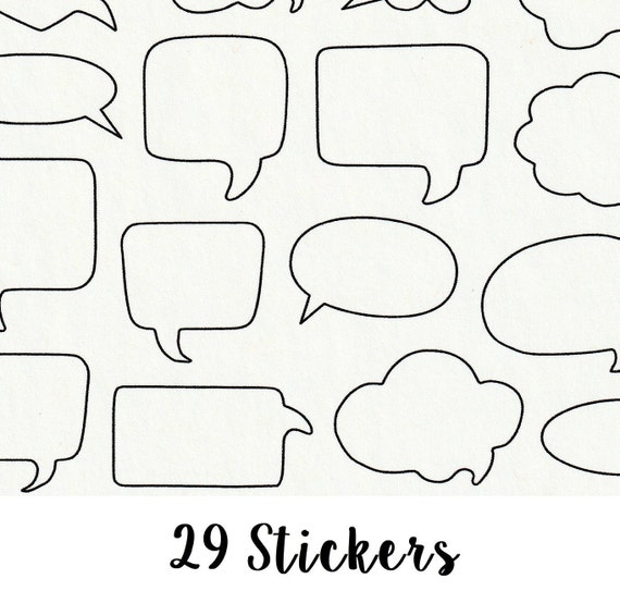 Speech Bubble Stickers Thought Bubble Stickers Speech Bubble Stickers  Planner Stickers Journal Stickers 