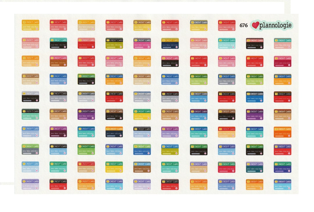 Credit Card Planner Stickers - Bill Pay Stickers - Bill Planner - Etsy