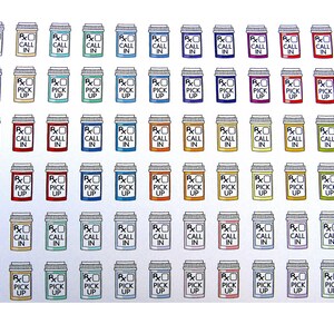 Medication Prescription Planner Stickers, RX Refill Reminder, RX Icon, Medicine Bottle, Pill ...