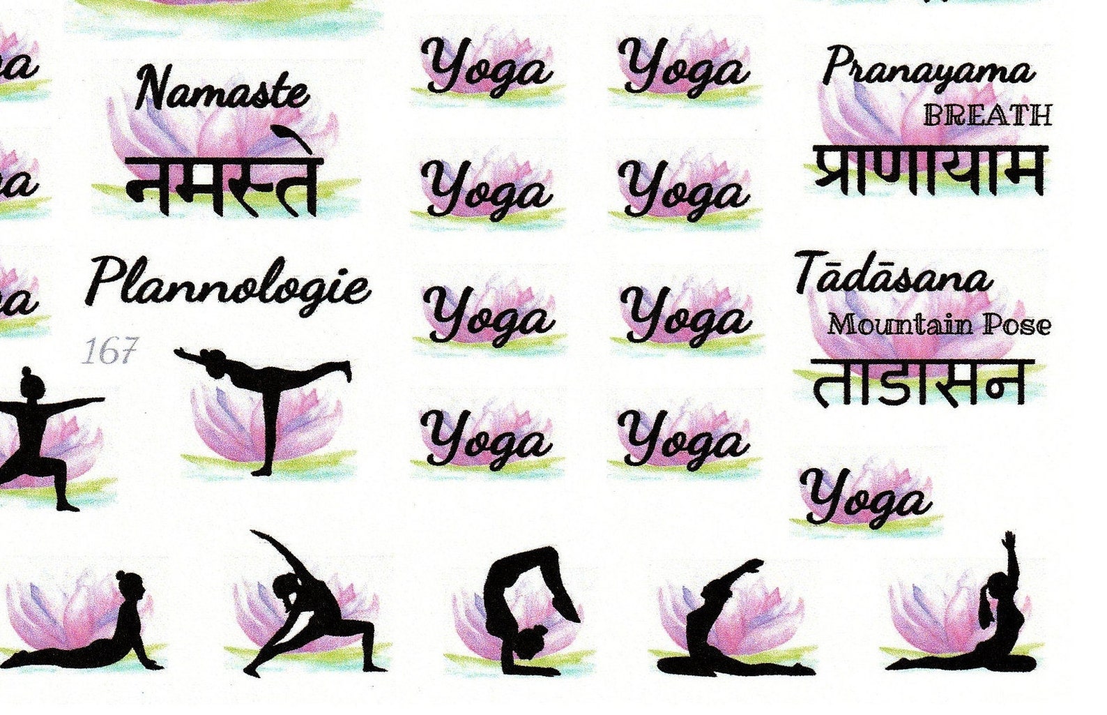 Yoga Planner Stickers Workout Stickers Fitness Stickers Etsy