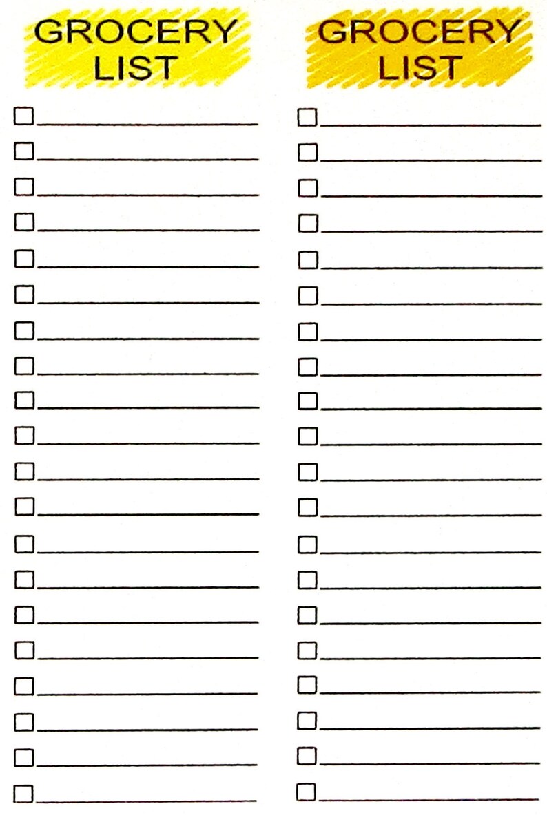 Grocery Checklist Stickers Grocery List Shopping Planner | Etsy