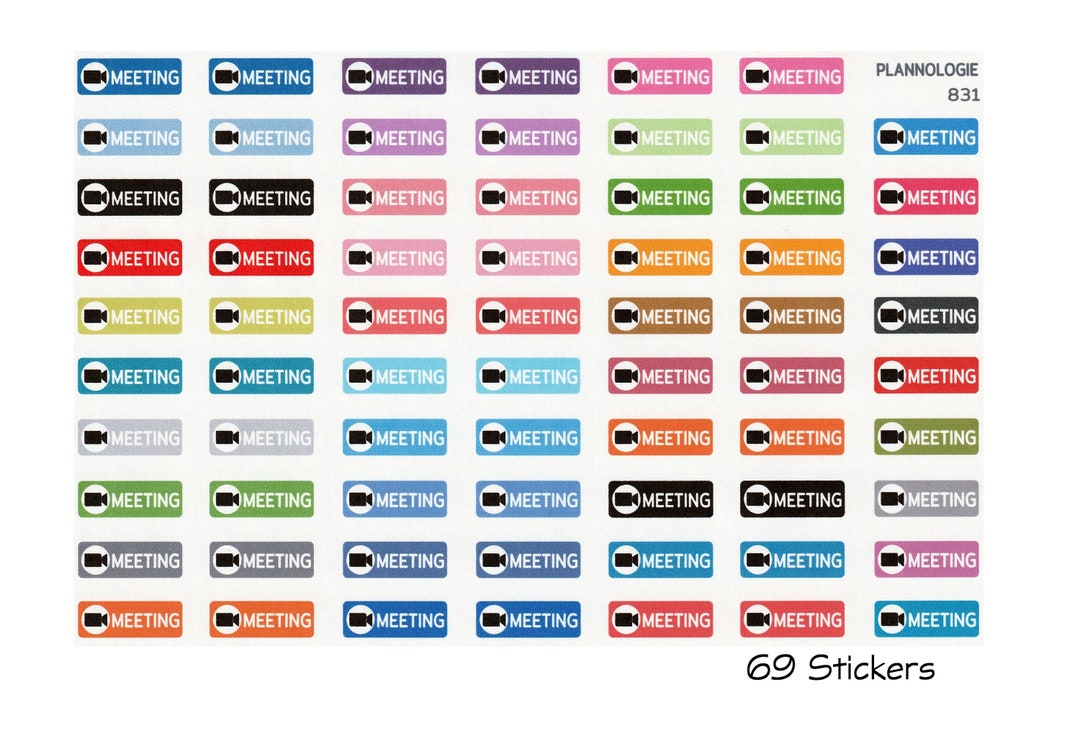 Zoom Meeting Planner Stickers Zoom Call Virtual Meeting Staff Meeting