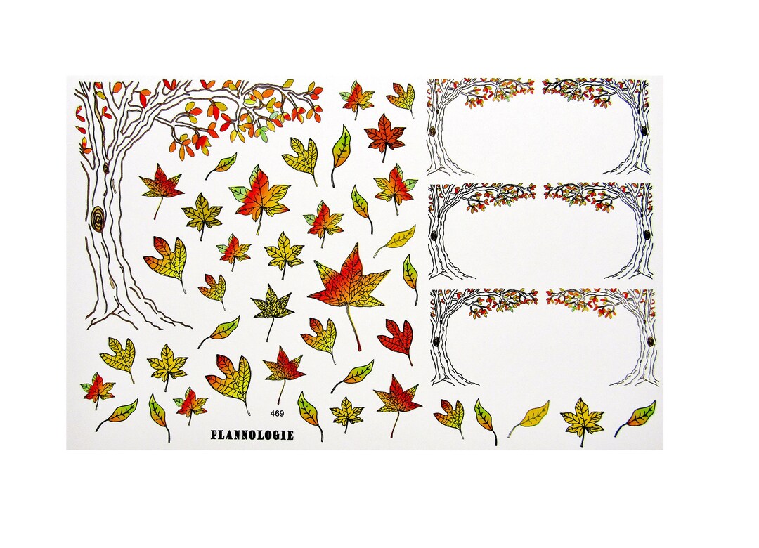 Autumn Stickers, Fall Planner Stickers, Autumn Leaves, Harvest Stickers ...