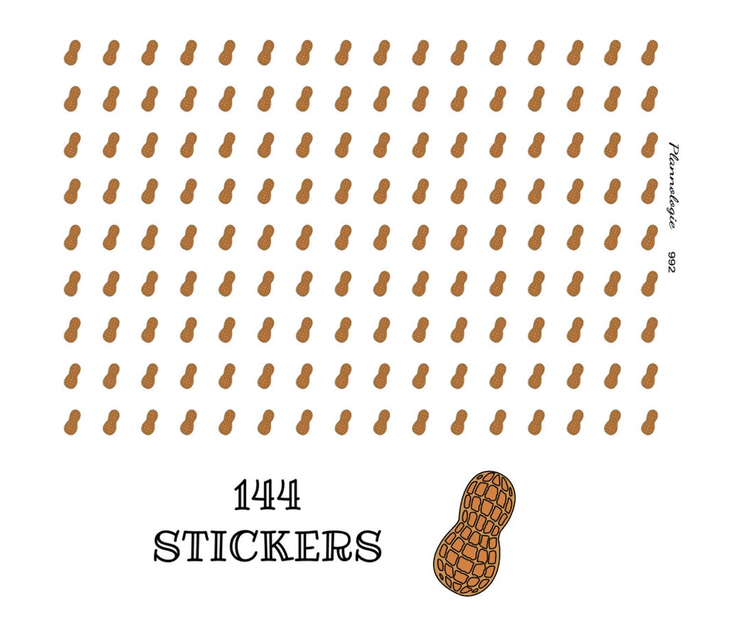 Mini PEANUT Icon Stickers - Planner Stickers - Journal Stickers - Etsy