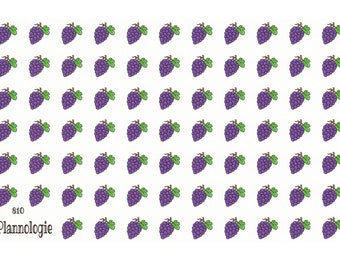 Mini Grape Stickers - Planner Stickers - Fruit Stickers - Tropical - Summer Stickers - Grapes