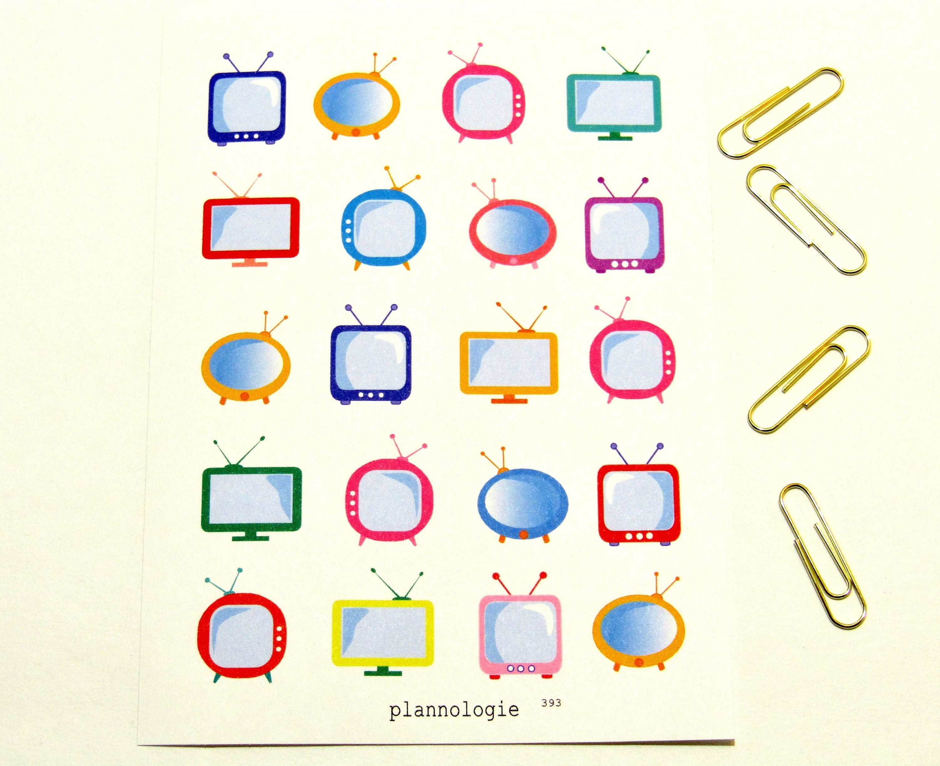 TV Planner Stickers Movie Night Stickers TV Stickers TV Etsy