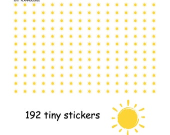 Tiny SUN Icon Stickers - Planner Stickers - Sunshine - Weather