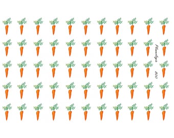 Carrot Icon Stickers - Planner Stickers - Journal Stickers - Veggie Stickers - Vegetables - Carrots