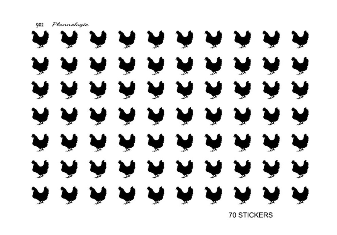 Chicken Skin Sticker Layout Chicken Icon Stickers - Meal Planning - Menu Choice Icons - Poultry ...