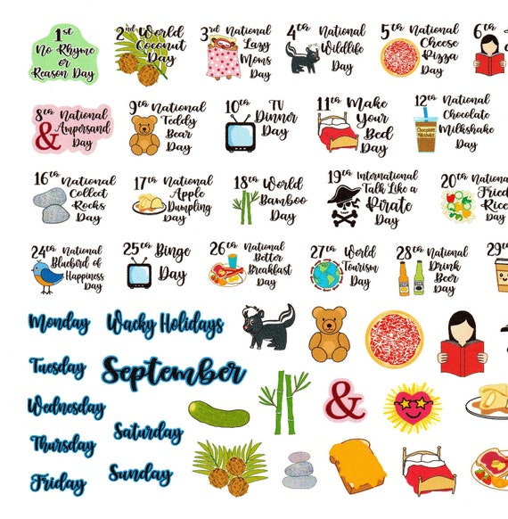 24 Sheets Daily Planners Holiday Seasonal Planner Sticker 1000+ Cute  Stickers Monthly Celebrations Planner Stickers for Calendar Planning  Scrapbook